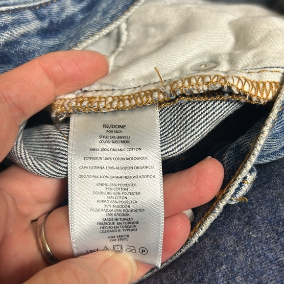Re/Done Blue Straight Leg Jeans - Picture 5 of 13